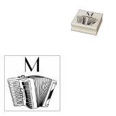 Musikermusiklehrer von Accordion Instrument Gummistempel (Stempel)