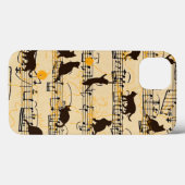 Musikernoten und Kätzchen Case-Mate iPhone Hülle (Rückseite (Horizontal))