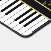 Musikernoten und Piano-Schwarz und Gold-Farben Schreibtischunterlage (Ecke)