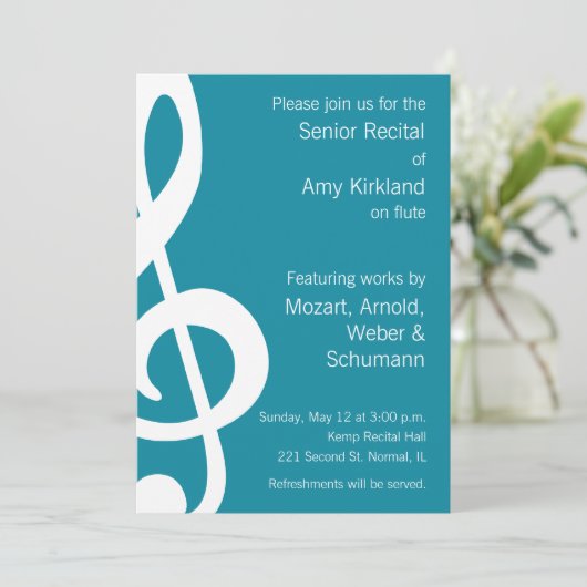 MusikErwägung Einladung (Stehend Vorderseite)