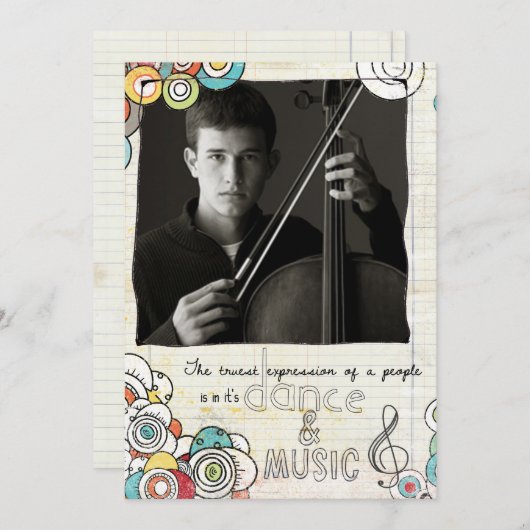 Musikerwägungsgrund laden ein einladung (Vorne/Hinten)