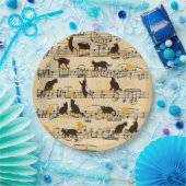 Musikerzeugnisse und Kitten Pappteller (Party)