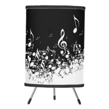 Musikexplosion schwarz-weiße Tischlampe