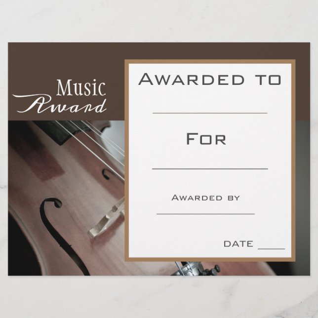 Musikfachlehrer mit Zertifikat "Music Cello Award" (Vorderseite)