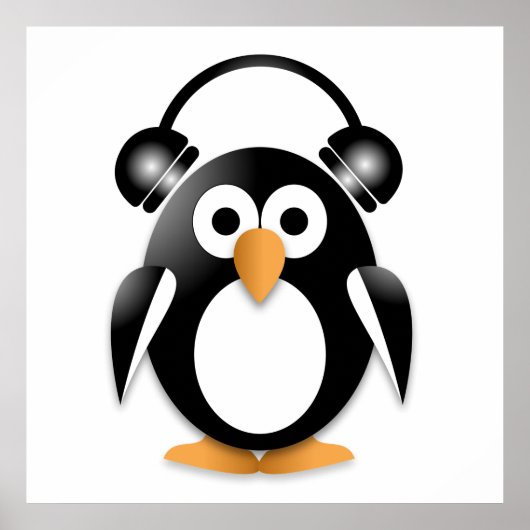 Musikfan in Penguin Poster (Vorne)