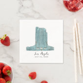 Musikfans von Los Angeles Hochzeitscocktail Napkin Serviette (Beispiel)