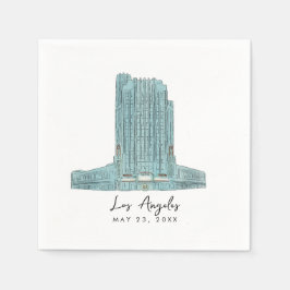 Musikfans von Los Angeles Hochzeitscocktail Napkin Serviette