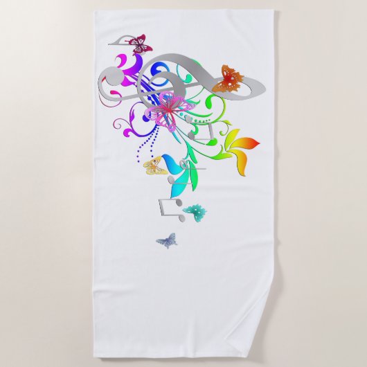 Musikfarbe Strandtuch (Vorderseite)