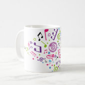 Musikfarbmuster-Musiknoten Kaffeetasse (Vorderseite Links)