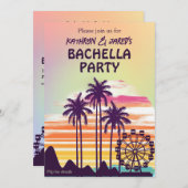 Musikfestival Co-Ed Paare Bachelor Party Einladung (Vorne/Hinten)