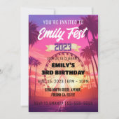 Musikfestival Fest Geburtstag Einladung Kinder/Erw (Vorderseite)