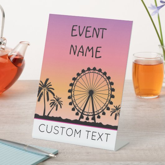 Musikfestival - Pedesttisch oder Food Sign Sockelschild (In Situ)