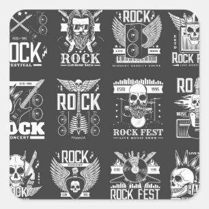 Musikfestival Quadratischer Aufkleber