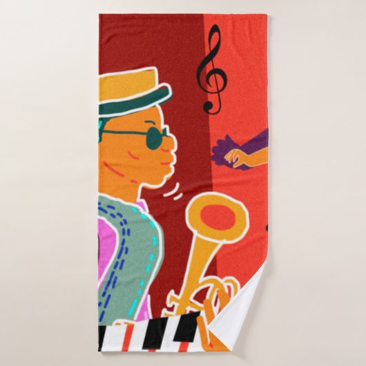 Musikfestival Retro Contro Jazz Badehandtuch (Badehandtuch)