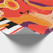 Musikfestival Retro Contro Jazz Geschenkpapier (Ecke)