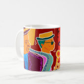 Musikfestival Retro Contro Jazz Kaffeetasse (Vorderseite Links)