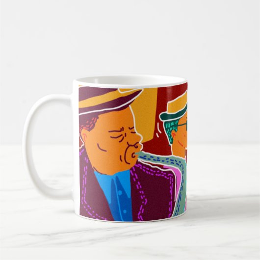 Musikfestival Retro Contro Jazz Kaffeetasse (Links)