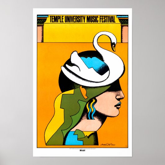 Musikfestival Tempel University Vintag Poster (Vorne)