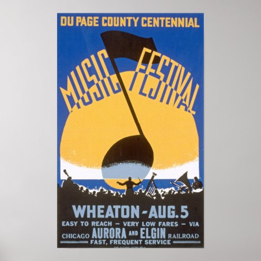 Musikfestival Vintage Poster (Vorne)