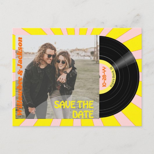 Musikfestivals Save the Date Postkarte (Vorderseite)