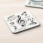 Musikfilme Mein Soul Zitat Musiknotizen / Set von  Getränkeuntersetzer (Linke Seite)