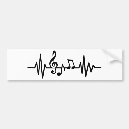 Musikfrequenz Autoaufkleber (Vorne)