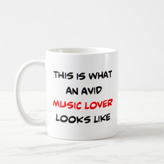 Musikfreund, begeistert kaffeetasse (Links)
