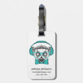 Musikfreund des Lemur-| | addieren Ihren Namen Gepäckanhänger (Rückseite vertikal)