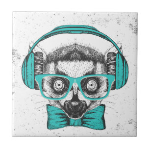 Musikfreund des Lemur- Fliese