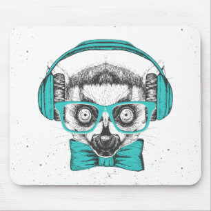 Musikfreund des Lemur- Mousepad