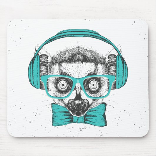 Musikfreund des Lemur-| Mousepad (Vorne)