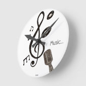 Musikfreund Runde Wanduhr (Winkel)