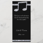 Musikfreunde Diamond Shimmer auf Schwarzer Hochzei Programm (Rückseite)