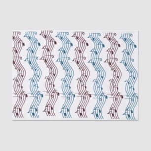 Musikfreunde rot und blau seidenpapier