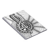 Musikfreundedreifacher Clef-Entwurf Notizblock (Rechte Seite)