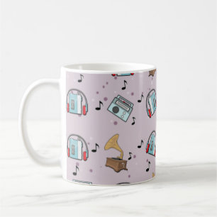 Musikgeräte-Muster Kaffeetasse