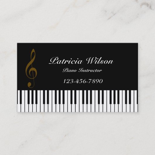 Musikgeschäft Visitenkarte (Vorderseite)