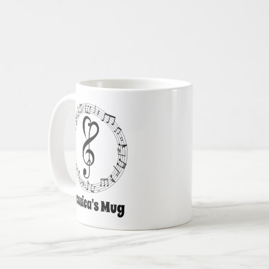 Musikgeschenk des Banddirektors Kaffeetasse (Vorderseite Links)