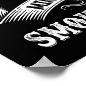 Musikgeschenk meins nur glücklich ist Smokey Robin Poster (Ecke)