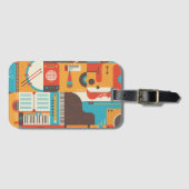Musikgitarre Piano Farbenfroh Gepäckanhänger (Vorderseite (Horizontal))