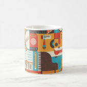 Musikgitarre Piano Farbenfroh Kaffeetasse (Mittel)