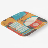 Musikgitarre Piano Farbenfroh Pappteller (Gewinkelt)