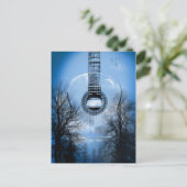 Musikgitarre Postkarte (Stehend Vorderseite)