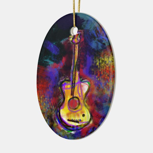 Musikgitarrist Keramik Ornament (Links)