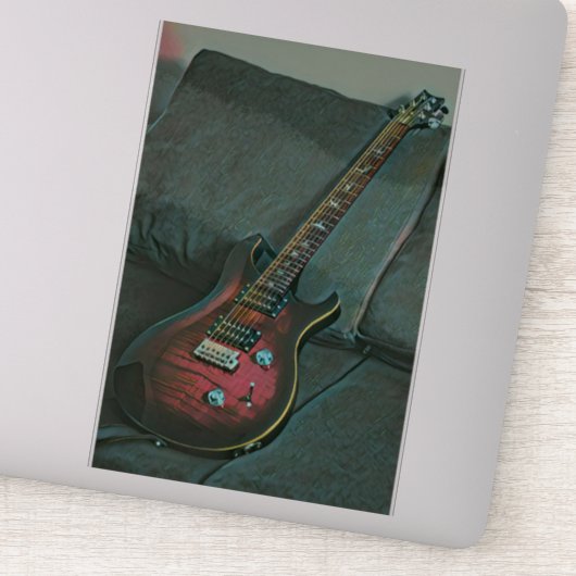 Musikgitarrist liebt Geschenk Aufkleber (Detail)