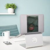 Musikgitarrist liebt Geschenk Aufkleber (Laptop auf Schreibtisch)