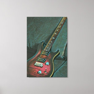 Musikgitarrist liebt Geschenk Leinwanddruck