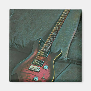 Musikgitarrist liebt Geschenk Magnet
