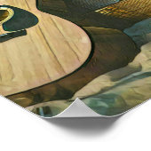 Musikgitarrist liebt Geschenk Poster (Ecke)
