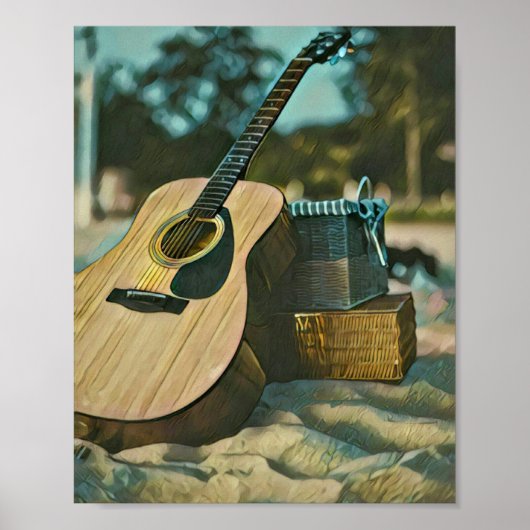 Musikgitarrist liebt Geschenk Poster (Vorne)